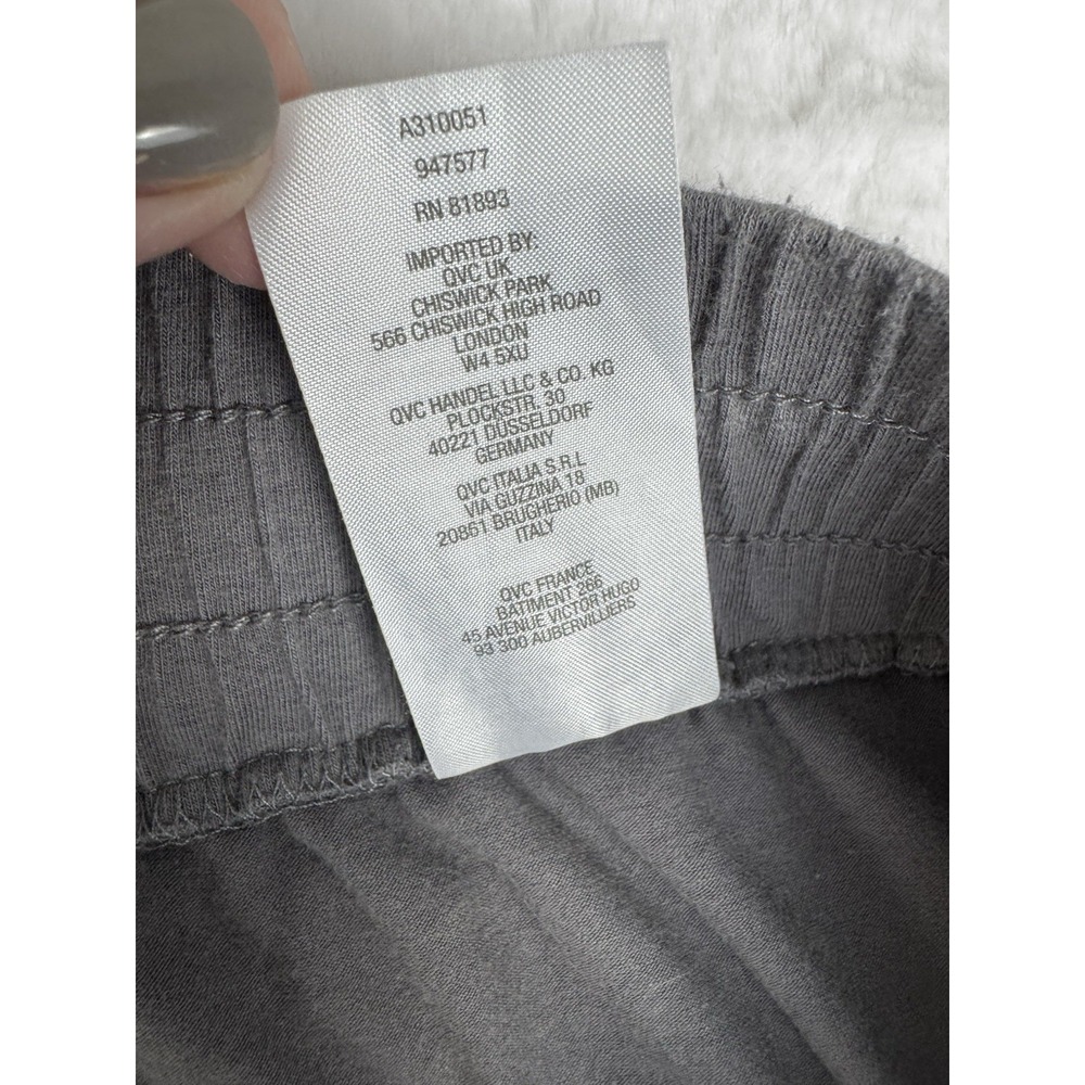 AnyBody Pebble Grey Cozy Knit Cropped Jogger Pant Pockets Pull On Size 1x - Picture 11 of 11